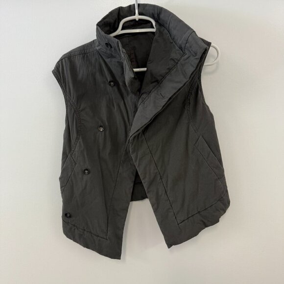 Rick Owens Charcoal Gray Sleeveless Funnel Neck Vest XS - Picture 4 of 7